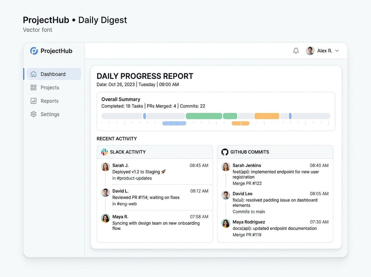Daily Standup AI Generator Mockup